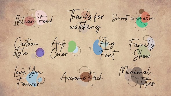 Videohive Minimal Titles || After Effects 34341039 Titles template preview