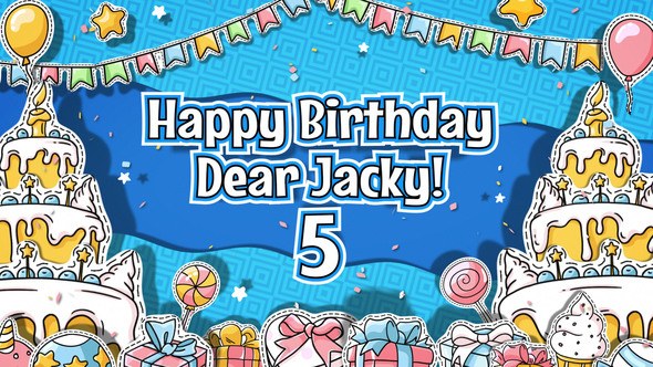 Videohive Happy Birthday Video Card Video Displays template preview