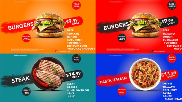Videohive Food Menu Promo 26792173 Product Promo template preview