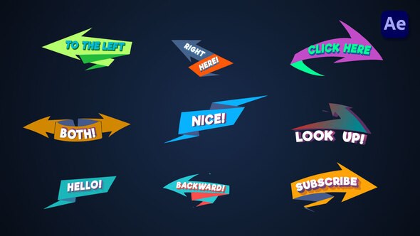 Videohive Arrows Lower Thirds - Origami [After Effects] Elements template preview