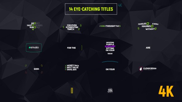 14 Kinetic Titles Video Displays template preview