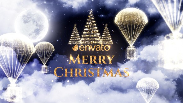Christmas Magical Night Video Displays template preview