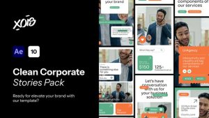 Videohive Clean Corporate Promo Stories Pack Openers template preview