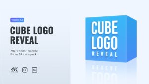Cube Logo Reveal Video Displays template preview