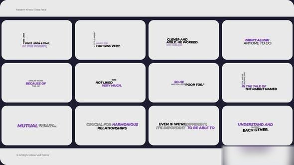 Videohive Modern Kinetic Titles | After Effects Titles template preview