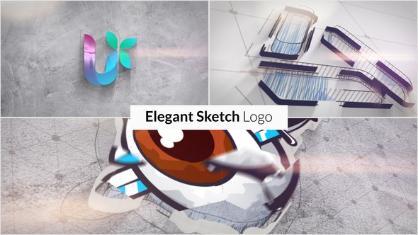 Videohive Elegant Sktech Logo Reveal Logo Stings template preview