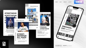 Videohive White Street Instagram Stories Video Displays template preview