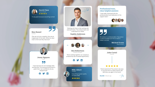 Videohive Testimonials, Reviews & Quotes - After Effects Template 60732410 Elements template preview