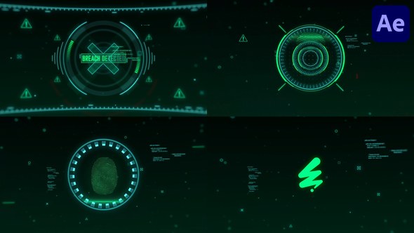 Videohive HiTech Hack Logo Reveal for After Effects Logo Stings template preview