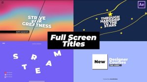 Videohive Full Screen Titles Titles template preview