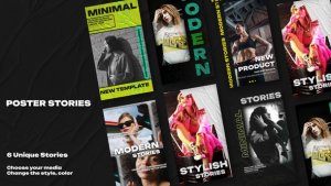 Videohive Poster Stories Elements template preview