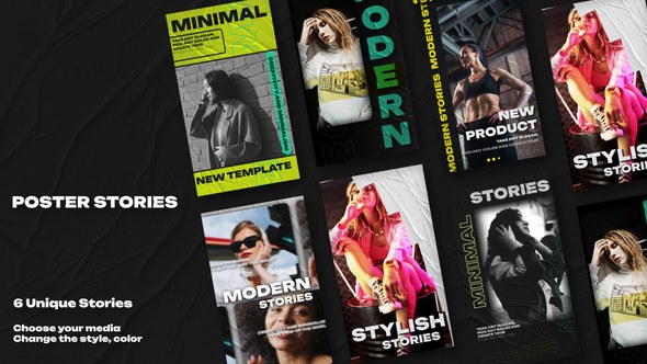 Videohive Poster Stories Elements template preview