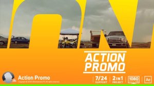 Action Promo Video Displays template preview
