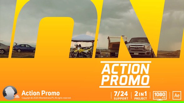 Action Promo Video Displays template preview