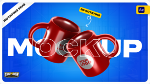 Videohive 3D Rotating Mug Video Mockup Product Promo template preview