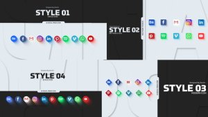 Videohive Social Media Icon Pack 48857550 Elements template preview
