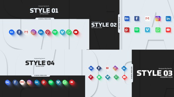 Videohive Social Media Icon Pack 48857550 Elements template preview