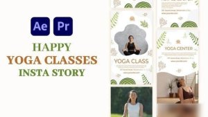 Videohive Yoga classes Instagram Story Elements template preview