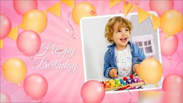 Videohive Happy Birthday Slideshow 44198819 Openers template preview