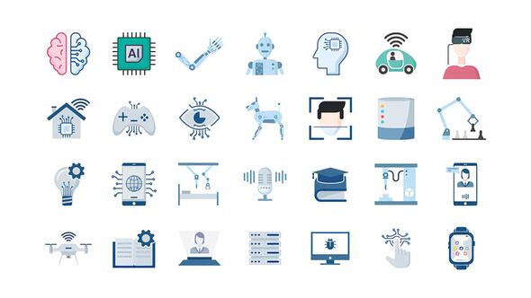 Videohive 100 Artificial Intelligence Icons 57125313 Elements template preview