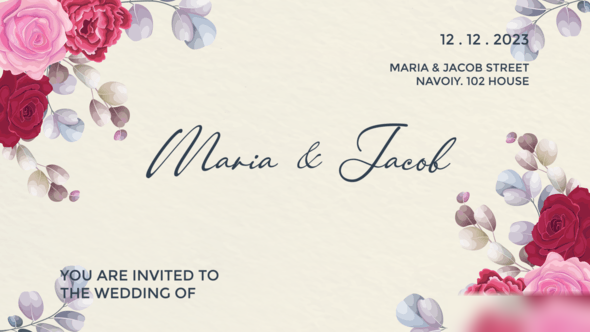 Videohive Romantic Wedding Intro Openers template preview