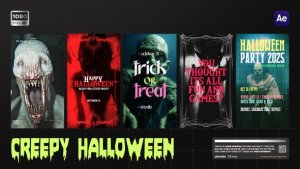Videohive Creepy Halloween Openers template preview