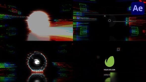 Videohive Circular Chromatic Glitch for After Effects Logo Stings template preview