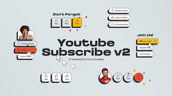 Videohive Youtube Subscribe v2 Elements template preview