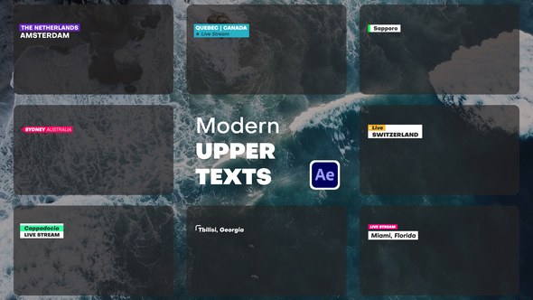 Videohive Modern Upper Thirds Titles template preview
