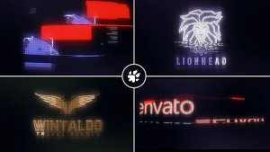Digital Glitch Logo Video Displays template preview