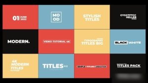 Videohive Modern Titles 3.0 | After Effects 43785039 Titles template preview
