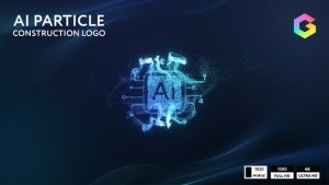 Videohive AI Particle Construction Logo Reveal Logo Stings template preview