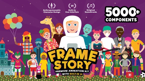 Videohive FrameStory I Explainer Character Animation Toolkit with Built In UI Product Promo template preview