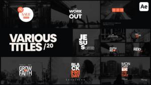 Videohive Various Titles 20 Titles template preview