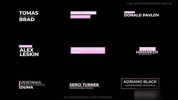 Videohive Simple Lower Thirds | AE 52194923 Titles template preview