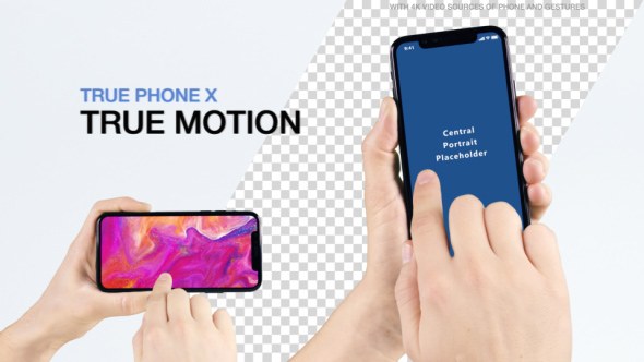 Phone X App Promo Video Displays template preview
