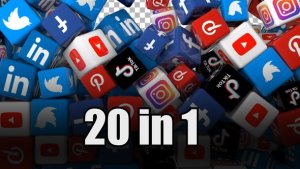 Social Media Icons Transition Pack (Pack of 20) Video Displays template preview