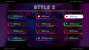 Gradient Social Media Lower Thirds Video Displays template preview