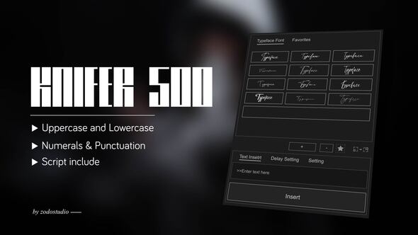 Videohive Animated Typeface - Knifer 500 Titles template preview