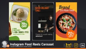 Videohive Instagram Food Reels Carousel Product Promo template preview