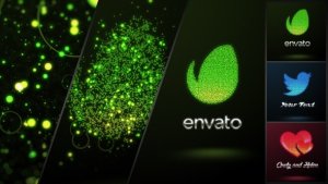 Glowing Dots Logo Video Displays template preview