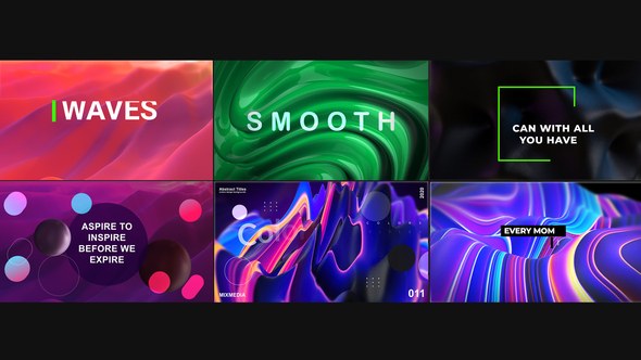 Videohive Waves Abstract Titles Titles template preview