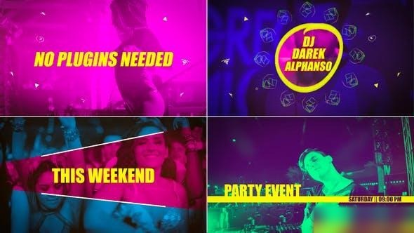 Videohive Party Event Openers template preview