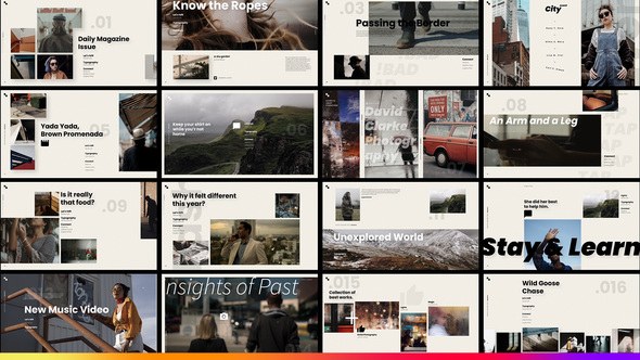 Typography Promo Pack Video Displays template preview