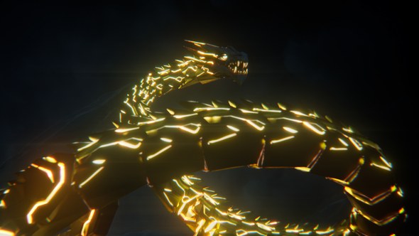 Videohive golden dragon thunder Logo Stings template preview