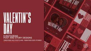 Videohive Valentine's Day Instagram Post And Story 40882984 Product Promo template preview