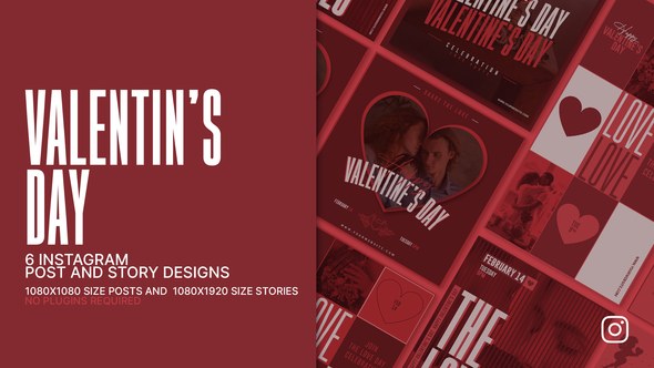 Videohive Valentine's Day Instagram Post And Story 40882984 Product Promo template preview