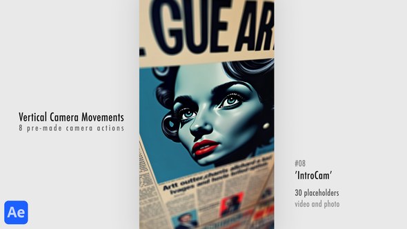 Videohive Vertical Camera Movements Product Promo template preview
