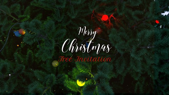 Videohive Christmas Tree Invitation Openers template preview