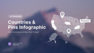 Videohive Maps and Pins Infographic Infographics template preview
